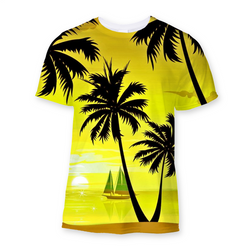 Hawaii Yellow Sublimation T-Shirt - Joban Clothing